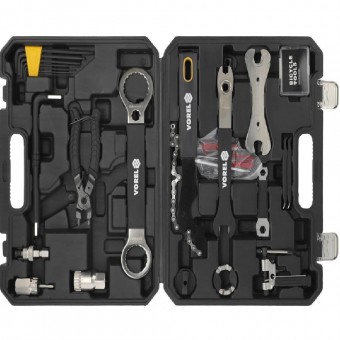 VOREL 58770 Set 30 scule reparat biciclete, Cr-V