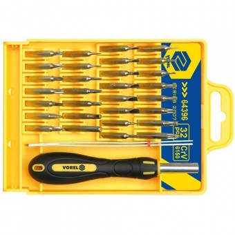 VOREL 64396 Trusa bit si capete de surubelnita, 32 piese, Vorel 64396