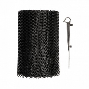 VOREL 69851 Plasa pentru protectie jgheaburi Vorel 69851, latime 18cm, lungime 6m, 15 clipsuri