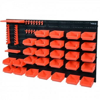 VOREL 78771 Panou cu cutii organizatoare pentru accesorii, Vorel 78771, dimensiune 475 x 272 x 15 mm, 48 piese