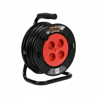 VOREL 82682 Prelungitor electric pe tambur, Vorel 4 prize, lungime 25 m, IP44