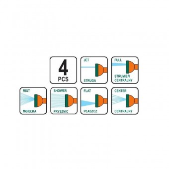 VOREL 89206 Pistol de stropit cu accesorii cu 3 accesorii, Flo 89206