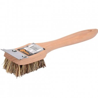 VOREL 99528 Perie pentru curatat gratar cu racleta inox, 305mm