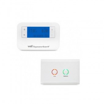Well THERMS-TEMPERATUREHUNTERW-WL Termostat Well Temperaturehunter, wireless, programabil saptamanal, afisaj digital, 5-35°C, Alb