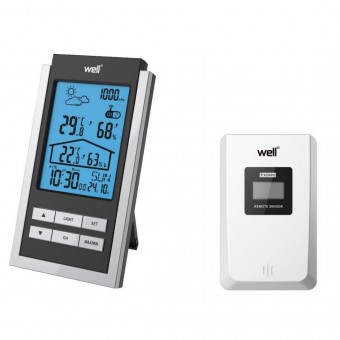 Well WTST-OUTD-ORACLE-WL/ Statie meteo interior/exterior Well Oracle, senzor wireless, afisare calendar, umiditate