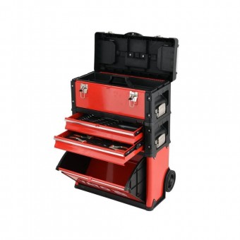 YATO YT-09104 Troler scule cu 3 compartimente, echipat cu 78 piese 410x210x280 mm