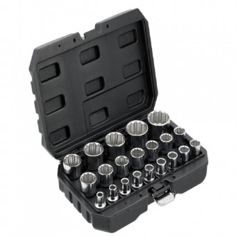 YATO YT-12630 Set tubulare bihexagonale 1/2 , 8-36 mm, 21 piese in cutie