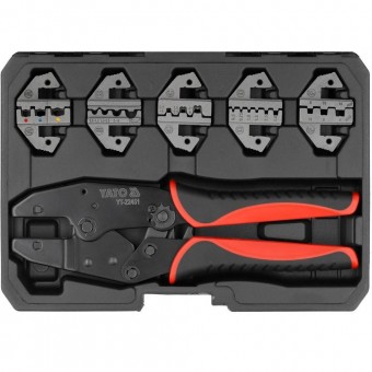 YATO yt-22451 Cleste pentru sertizat cu 5 matrite interschimbabile