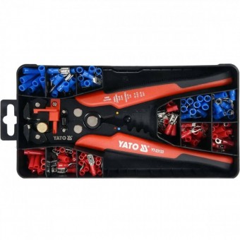 YATO YT-23133 Set cleste multifunctional pentru sertizat Yato YT-23133, cu conectori, in trusa, dimensiuni 0.2-6mmp