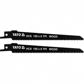 YATO YT-33923 Set 2 panze pentru fierastrau sabie, Yato YT-33923, pentru lemn, 150 mm, 8TPI, HCS