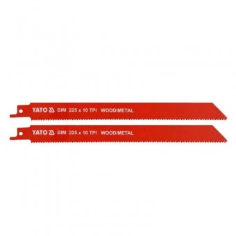 YATO YT-33933 Set 2 lame pentru ferastrau sabie Yato YT-33933, 225mm, 10TPI, lemn/metal