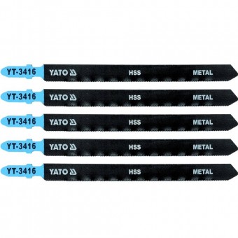 YATO YT-3416 Set 5 lame pentru fierastrau pendular Yato YT-3416, lungime 130mm, pentru metal, 21TPI
