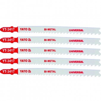 YATO YT-3417 Set 5 lame fierastrau pendular Yato YT-3417, lungime 130mm, pentru metal, lemn, 10-5TPI