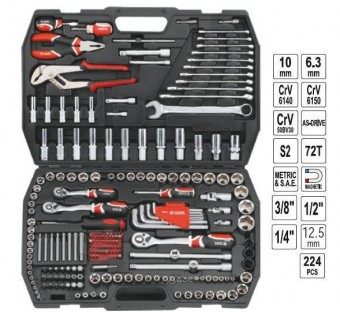 YATO YT-38941 TRUSA TUBULARE, CHEI COMBINATE 224 BUC, YATO YT-3894