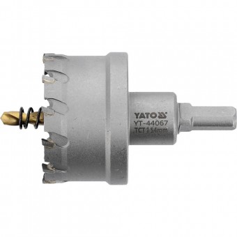 YATO YT-44067 Carota TCT pentru metal, Yato, diametru 54 mm, hex 3/8, lungime 103 mm