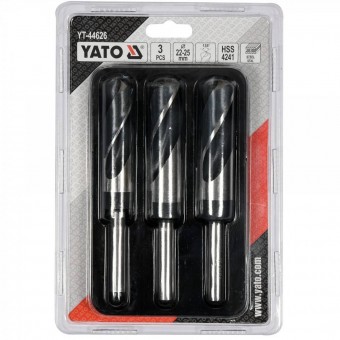YATO YT-44626 Set 3 burghie pentru metal, Yato YT-44626, HSS, 22-25 mm