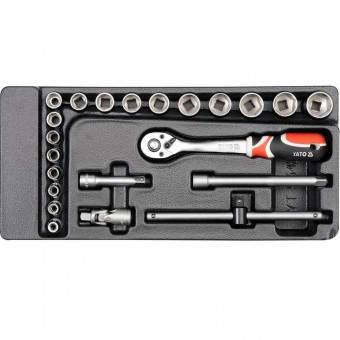 YATO YT-5542 Trusa chei tubulare si antrenor 3/8 pentru dulap, Yato