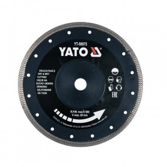 YATO YT-59975 Disc diamantat taiat gresie, faianta, ceramica, diametru exterior 230 mm, interior 22.2 mm, Yato