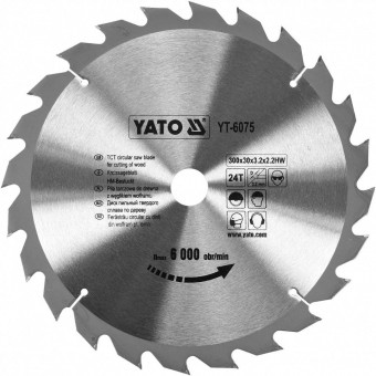 YATO YT-6075 Disc circular pentru lemn Yato YT-6075, dimensiune 300x24x30mm