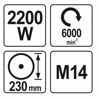 YATO YT-82102/ Polizor unghiular 2200W, 230 mm, Yato YT-82102