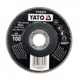 YATO YT-83273 Disc pentru slefuit Yato YT-83273, pentru lemn si metal, 125x22.4mm, P60