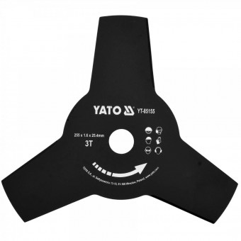 YATO YT-85155 Lama tripla pentru motocoasa Yato YT-85155, diametru 255 mm