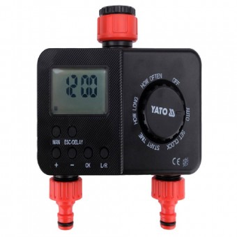 YATO yt-90201 Programator bidirectional automat digital cu 6 programe pe zi pentru irigatii