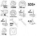 Ciocan rotopercutor SDS+, RAIDER RDP-HD31