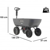 Agrieuro 107096 Carucior electric pentru gradina/depozit Blackstone WB4, 2 motoare 500W, 7km/h, 150Kg