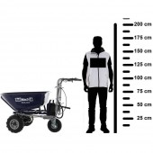 Agrieuro K106845 Roaba electrica BullMach, 500W, max 230Kg, 157x100x70cm, basculabila, 2xbaterie Li-Ion 2Ah, 48V