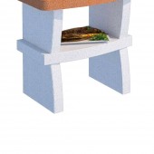 Agrieuro K606965 Gratar pentru gradina / terasa LineaVZ Modena, din material refractar, ustensile gratar, grill inox inclus