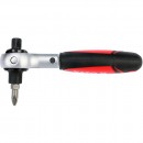 Antrenor cu clichet cu cap rotativ pentru biti si tubulare,  1/4, 115mm, Yato YT-03311