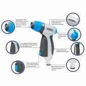 Aquacraft SK-256639 Pistol de gradina, Aquacraft Metal Spray Gun, corp metalic Heavy-Duty