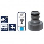 Aquacraft sk-256658 Adaptor Aquacraft 550981 Max-Flow, 3/4x1”, pentru furtun