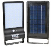 BASS Polska BS-5906 Lampa tip proiector solar Bass BS-5906, putere 20W, 42 x Led, senzor miscare, IP65