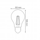 Bec cu filament Led, Filament Globe-8, putere 8 W, 500 lm, 2700k