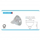 Bec cu halogen JCDR Closed, putere 50 W, 550 lm, GU5.3
