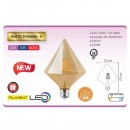 Bec led decorativ 6 W, Rustic Pyramid-6, luminozitate 540 lm, E27