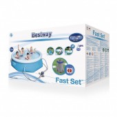 Bestway SK-8050053 Piscina cu inel gonflabil Bestway 57268, dimensiune 2.44x0.66 m, strat Triplex PVC, pompa filtrare inclusa