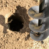 Bisonte IT-BTA-30M-CC2 Motoburghiu 3CP, 350 rot/min, cu 3 burghie incluse 150,200,250mmx800mm