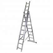 Bisonte STR309 Scara tripla aluminiu, Bisonte STR309, 3×9 trepte, 253 cm