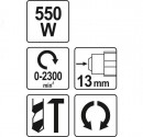 Bormasina de gaurit cu percutie de 550W, Yato YT-82030
