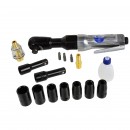 Cheie pneumatica profesionala Geko G00581, valiza si chei tubulare 9-19 mm