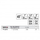 Cheie reglabila pentru tevi 1,45°, lungime 330mm, Cr-V, Yato YT-2213
