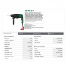 Ciocan rotopercutor usor, sds plus, DWT SBH08-26TBMC, putere 850 W, 2.2 J