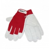 Dedra BH1010R10R MÄƒnuÈ™i de protecÈ›ie din piele de porc pe palme, Dedra Rosu, marimea 10