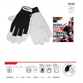 Dedra DED-BH1010R10B Mănuși de protecție din piele de porc pe palme, Dedra negru, marimea 10