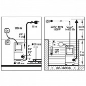 FLO 79775 Pompa submersibila pentru apa murdara, Flo 79775, 16000 L/h, 8.5 m, putere 1100 W