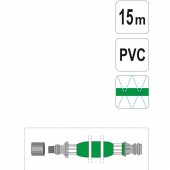 FLO 89361 Furtun perforat pentru gradina Flo 89361, lungime 15 m, PVC