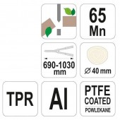 FLO 99113 Foarfeca telescopica pentru crengi Flo 99113, Aluminiu, 69-103 cm, max 40cm